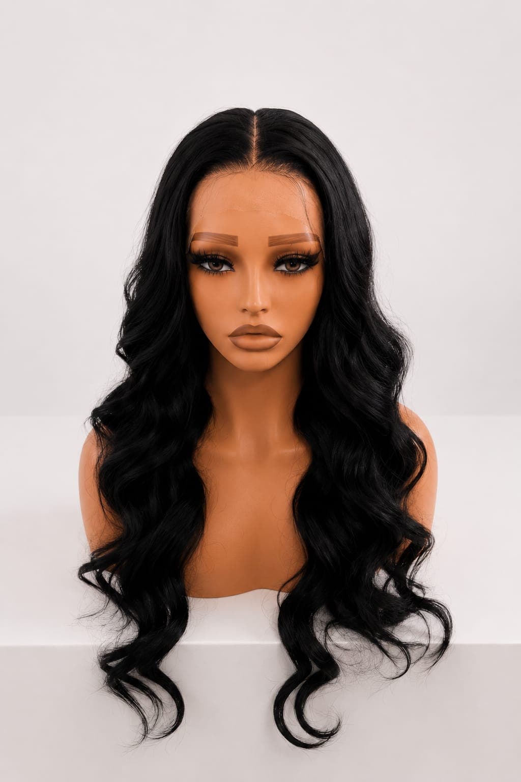 Black woman wearing Coco Natural Black wig